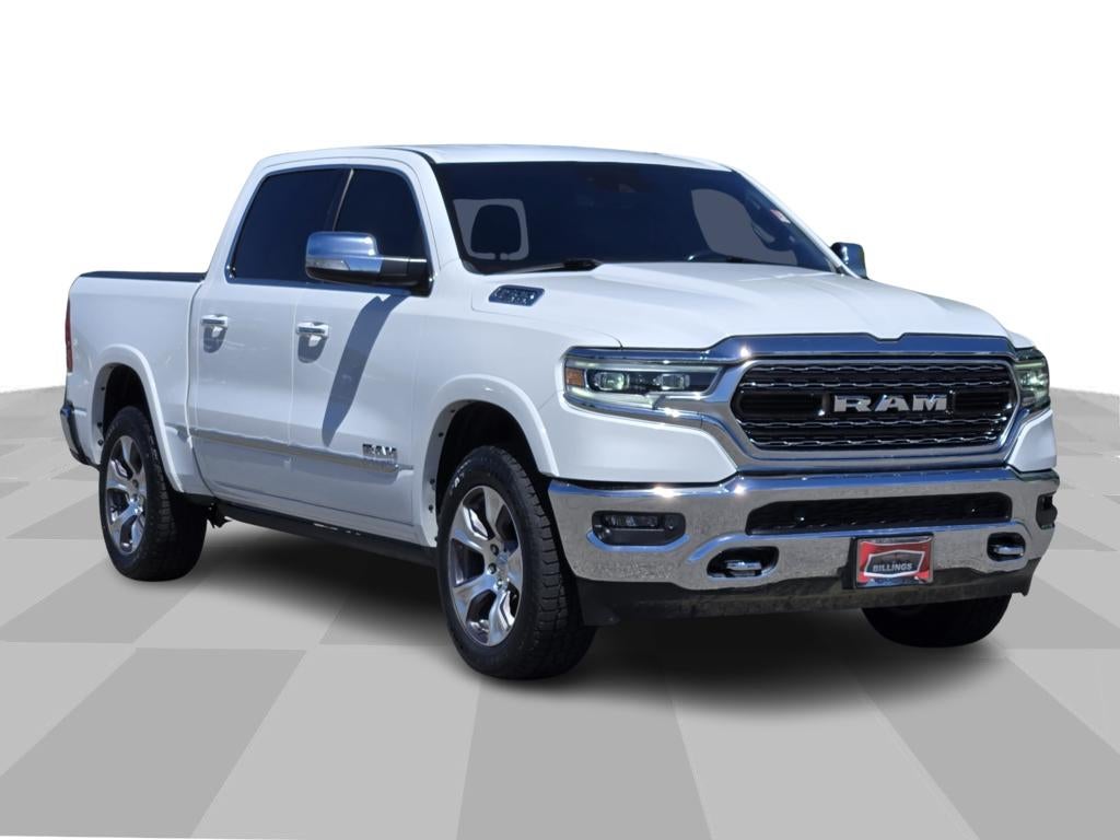 2022 RAM 1500 Limited Crew Cab 4x4 5'7" Box in White — front three-quarter view