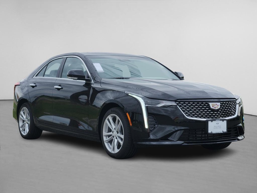 2026 Cadillac CT4 Luxury in Black Raven — front three-quarter view