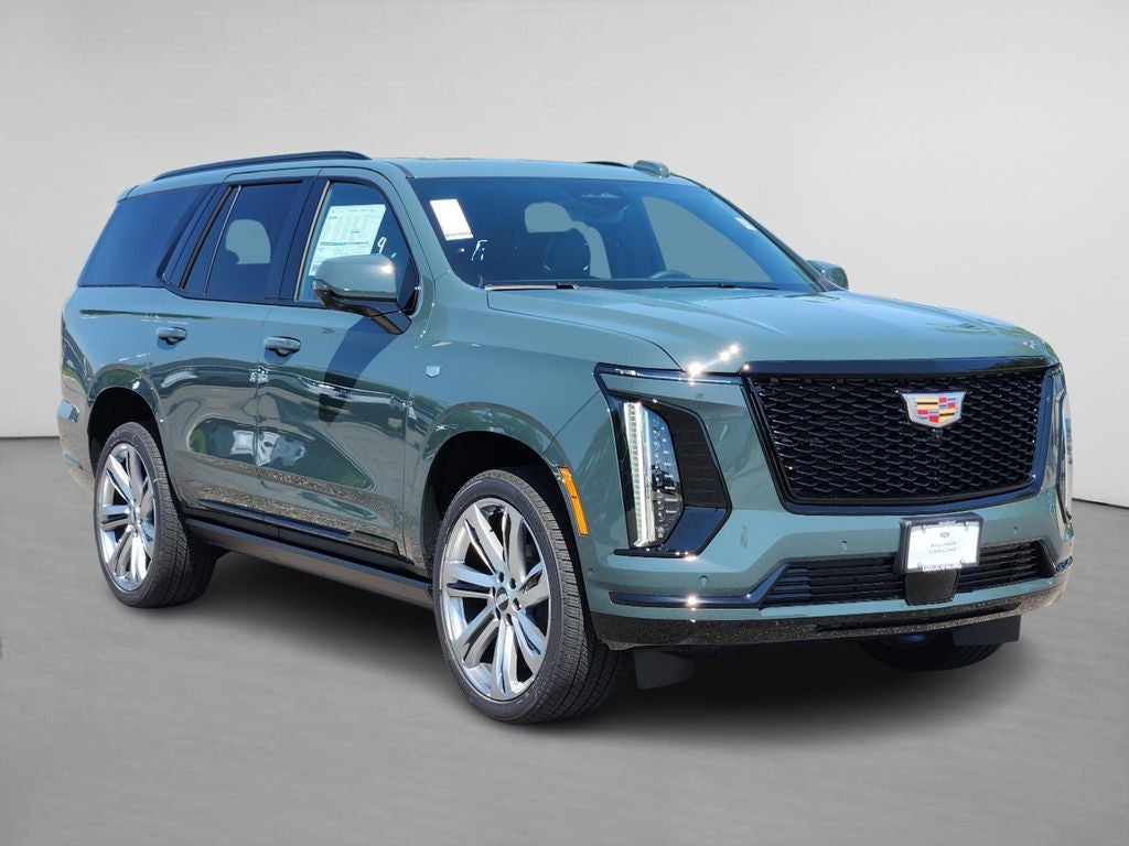 2026 Cadillac Escalade Sport in Aegean Stone — front three-quarter view